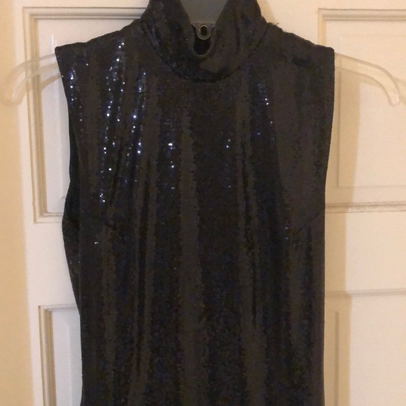 Galvan Sequin Mock Neck Gown - Picture 6 of 6